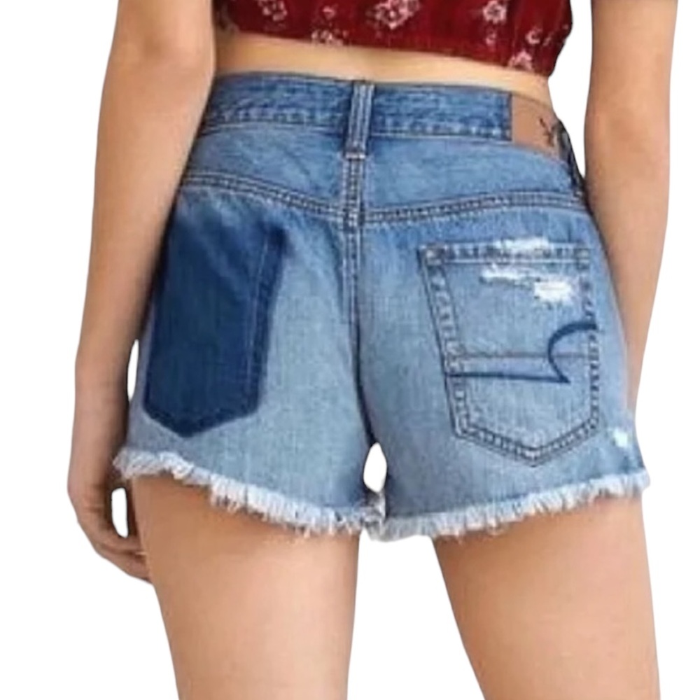 AMERICAN EAGLE OUTFITTERS: Vintage Hi-Rise Festival Denim Shorts- Size 12 - Picture 4 of 14